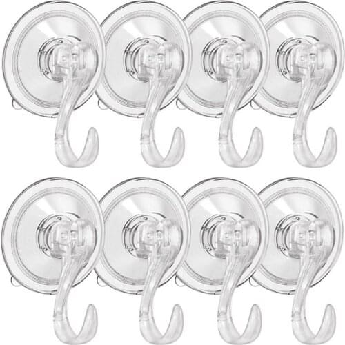 Transparent Strong Self Adhesive Door Wall Sucker Hangers Hooks Suction Heavy Load Rack Cup Sucker for Kitchen Bathroom 4/8pcs