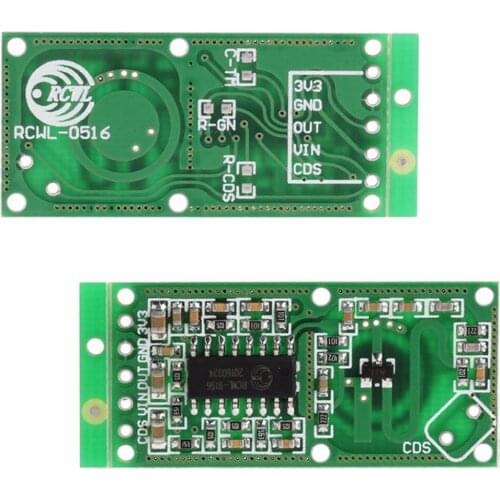 With The Penetrating Detection Capability 5Pcs RCWL-0516 Microwave Radar Sensor Human Body Induction Switch Module Output 3.3V