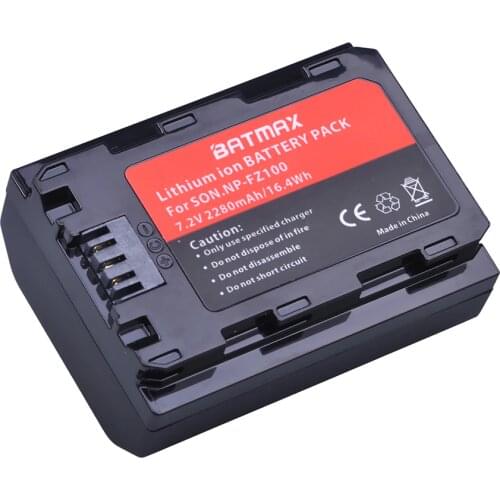 1Pc 2280mAh NP-FZ100 NP FZ100 Battery For Sony NP-FZ100, A6600, BC-QZ1 Alpha 9, A7RIII, ILCE-7RM3, A9, Sony A9R, Alpha 9S Camera