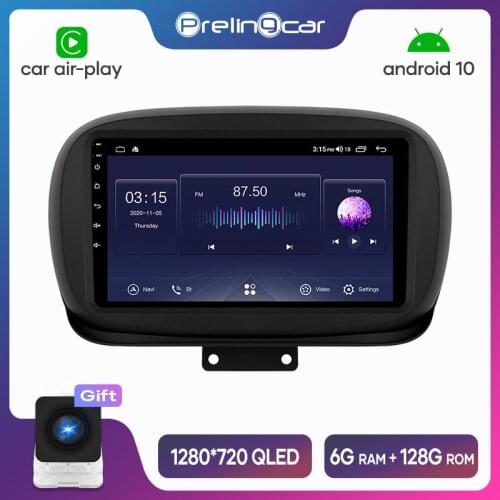 Prelingcar Android 10 For FIAT 500X 2015 2016 2017 2018 2019 Car Radio Multimedia Video Player GPS Navigation NO DVD 2 Din DSP