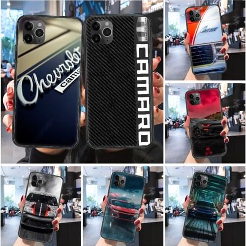 Camaro sport Car Logo Phone Case Cover Hull For iphone 5 5s se 2 6 6s 7 8 12 mini plus X XS XR 11 PRO MAX Frosted black fashion