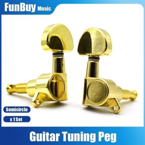 Guitar Locking String Tuning Peg Guitar Machine Heads Tuners Semicircle Button for Electric Acoustic Guitar Parts Accessories