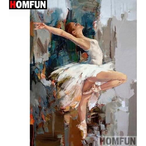 HOMFUN Full Diamond "Ballet dance girl" DIY 5D Diamond Painting Cross Stitch Home Decor Picture Of Rhinestone Handmade A14909