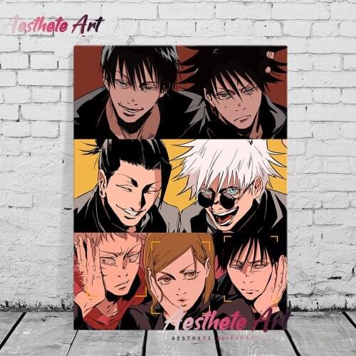 Jujutsu Kaisen Toji Yuji Satoru Megumi Anime Home Decor Canvas Painting Wall Pictures Living Room Decoration Art Posters Prints