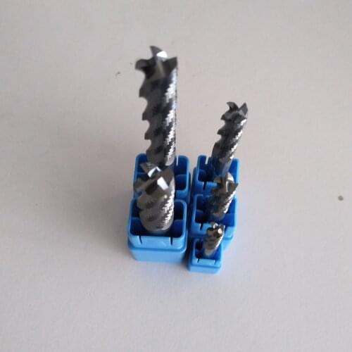 1pc D10*25*D10*75 HRC60 4 Flutes Tungsten Solide Carbide Roughing End Mills For CNC Milling Tools