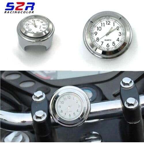 S2R Motorcycle Handlebar Mount Quartz Clock Hand Grip Bar Watch for YAMAHA HONDA KAWASAKI HARLEY DAVIDSON KTM SUZUKI Universal
