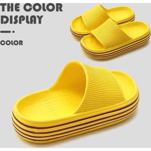 Runway Slippers Boy Girl Summer Shoes Outside EVA Outdoor Slides Kids Thick Sole Non-slip Beach Pool Sandals Indoor Home Bath