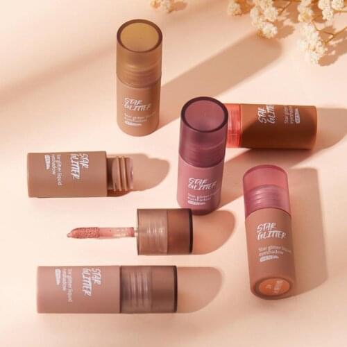 Matte Eyeshadow Cream Smooth Liquid Eye Makeup Long Lasting Waterproof Orange Apricot Liquid Eyeshdaow 6 Colors TSLM1