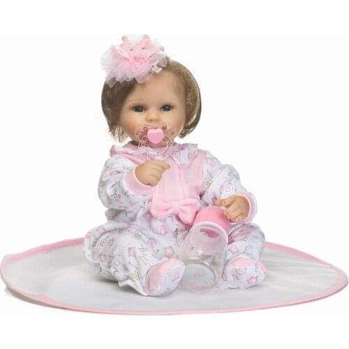 Lovely baby doll reborn gift 16"40cm silicone reborn dolls newborn bebe princess reborn play house toys bonecas