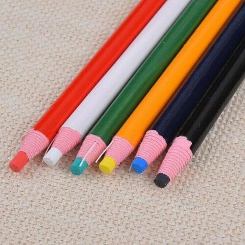 1pc Mulitcolor Painting Crayon Fabric Marker Pen Chalk School Student Pencil Office Garment Stationery Supplies Q7U5