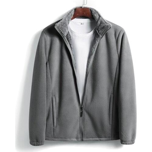 Mens Fleece Jacket warm fleece hoodies men brand-clothing autumn winter zipper sweatshirts male quality clothing 6XL