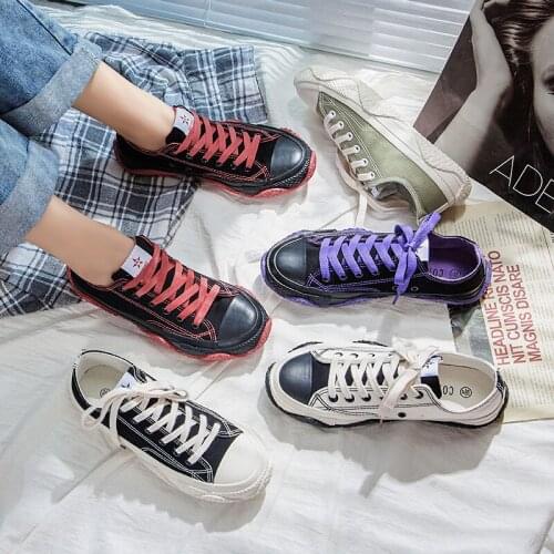 New net red versatile sports high street canvas shoes low top trendsetter wave bottom characteristic leisure board shoes