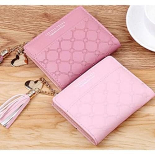 2019 New Short Wallets Trend Heart-shaped Pendant Simple Purse Fashion Multi-function Womens Wallet