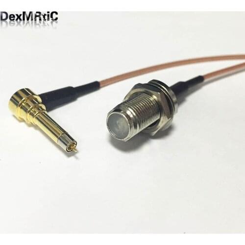 New F Female Jack Switch MS156 Right Angle pigtail cable RG178 Wholesale 15CM 6" for 3G modem