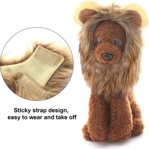 Pet Cat and Dog Clothes Small Costume Cosplay Funny Lion Mane Wig Hat Halloween Christmas Dress Pet Clothes Hat