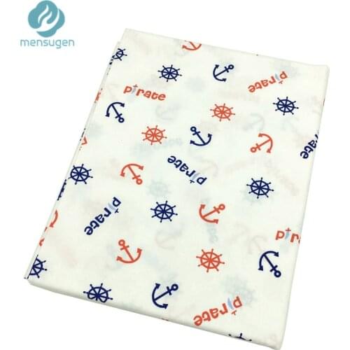 Half meter 50cm*160cm Anchor Printed Cotton Fabric For Sewing,Patchwork,Cushions,Bedding Textile And Quilting Crafts