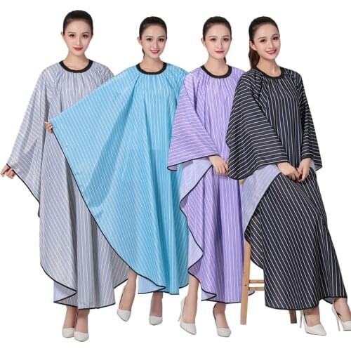 Salon Professional Haircut Cape Fashion Stripe Hair Dyeing Cutting Perming Styling Hairdresser Hairdressing Apron Kimono Robe