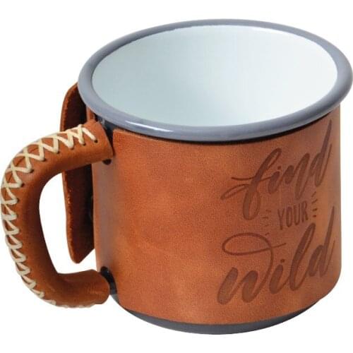 Double layer stainless steel nonsense outdoor mini cup clean and durable shiny drop strap attachment carabiner camping accessory