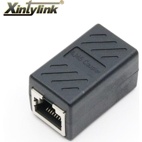Xintylink rj45 connector double ethernet cable adapter 8p8c cat7 cat6 cat5e network extender extension socket straight head