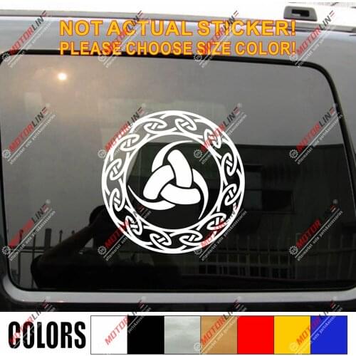 Triple Horn of Odin Decal Sticker Knot Norse Viking Car Vinyl pick size b