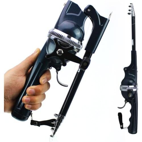 High quality foldable fishing rod with line portable pocket throwing rock telescopic and reel