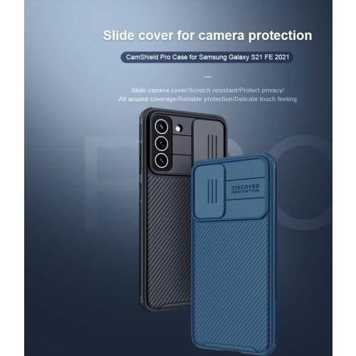 Camera Protection Case For Samsung Galaxy S21 FE 2021 NILLKIN Camshield Slide Protect Cover Lens Protection Case Galaxy S21 FE