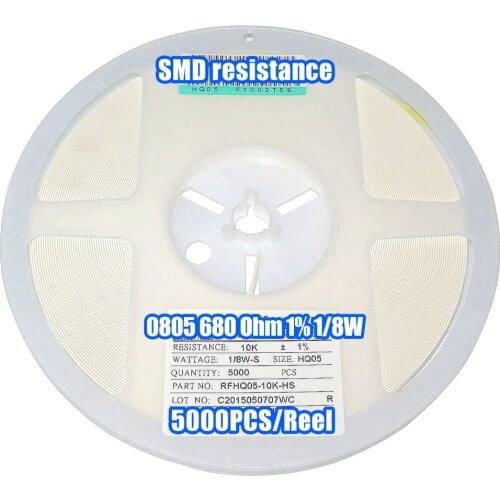 1 Reel 0805 680R 680 Ohm 1% 1/8W SMD Resistance 5000PCS/Reel