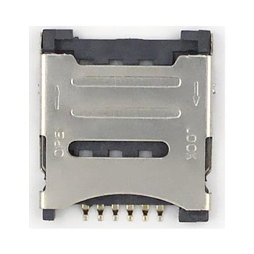 10pcs-200pcs MICRO SIM 6P Deck Jack Small Card Holder Sim Card Clamshell For Maxconn Clamshell Mobile Phone