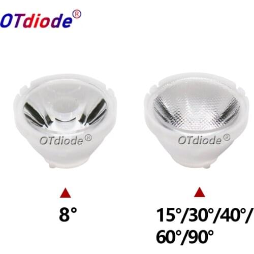 10pcs XML XML2 XPH50 CREE LED Lenses With White Holder 21mm*13mm 8 25 30 45 60 90 Degree 5050 LED Lens Reflector Collimator