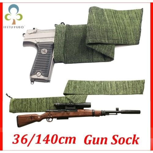 140cm/36cm knitting Gun Sock Rifle Sock Airsoft Protective Cover Long Gun Bag Case Dustproof Outdoor Hunting Holster ZXH