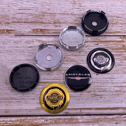 4pcs 56mm 60mm Chrysler logo car emblem Wheel Center Hub Cap auto Rim refit dust-proof badge covers sticker styling accessories