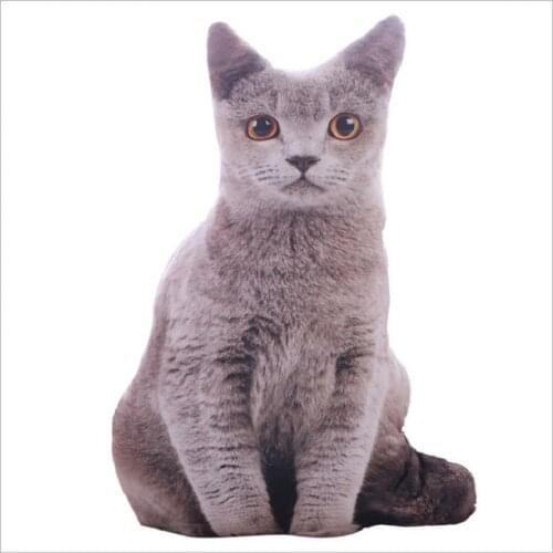 50 cm Creative simulation 3D pillow cat stuffed toys doll Children gift birthday gift dolls