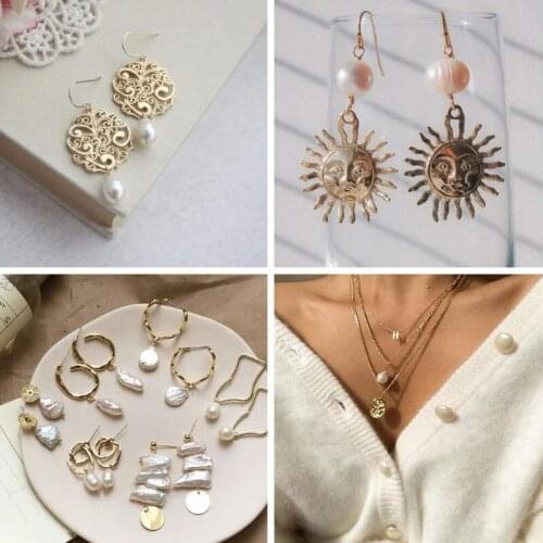 6Pcs Baroque Freshwater Pearl Charms Irregular Shaped Pendant Loose Beads for DIY Jewelry Making Earrings Bracelet Necklace