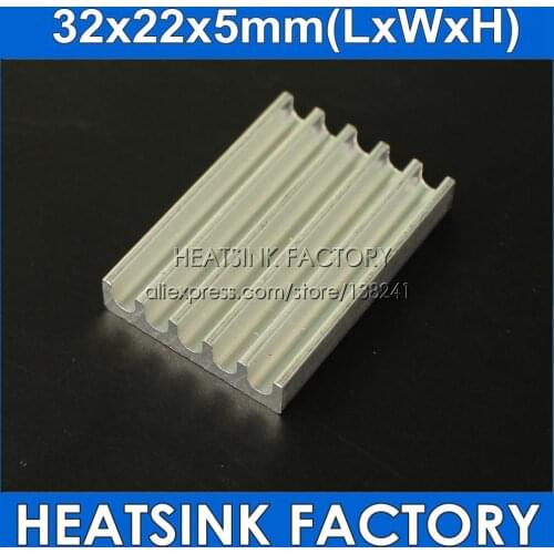 2pcs Radiator Aluminum Heatsink 32mm x 22mm x 5mm Heat sink Extruded Profile Heat Dissipation For Cooling