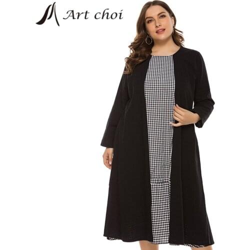 Модные платья в клетку Art choi China At AliExpress