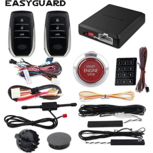 EASYGUARD PKE car alarm system remote central locking remote start system keyless entry push start system password entry