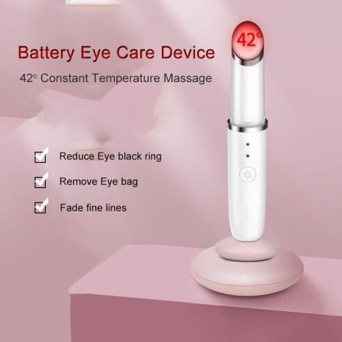 Battery Eye Lip Facial Hot Massage Device USB Rechargeable Skin Care Vibration Remove Eye Bags Dark Circles Wrinkle Beauty Pen