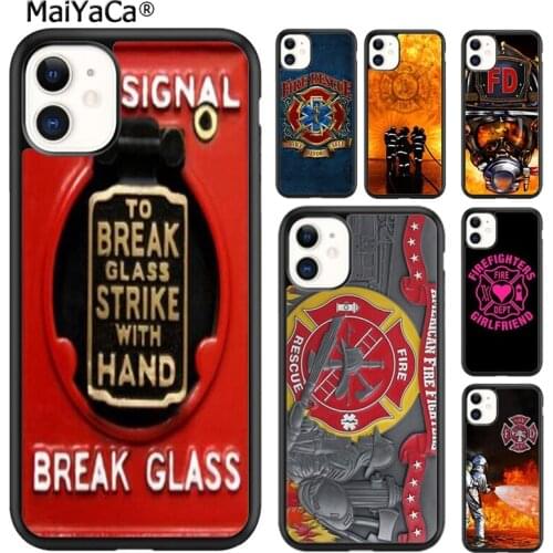 MaiYaCa Firefighter Fireman Logo Symbol Phone Case For iPhone 5 SE 6s 7 8 plus X XR XS 11 12 pro max Samsung Galaxy S8 S9 S10