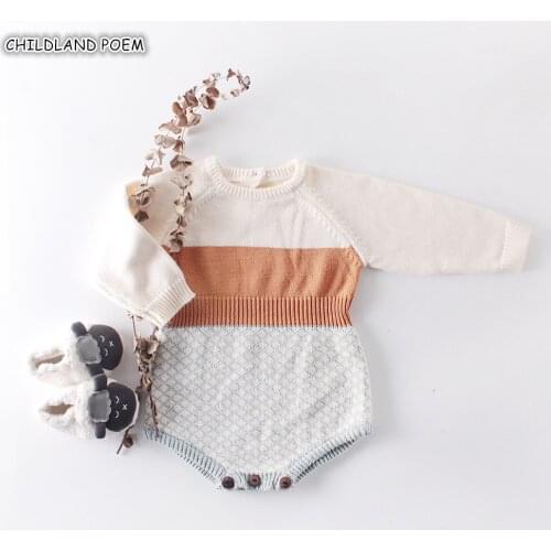 Baby Boy Romper Knitted Baby Clothes Autumn Baby Girl Romper 100% Cotton Newborn Baby Romper Boy Jumpsuit Baby Boy Girl Clothes