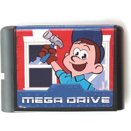 Fix It Felix Jr for 16 bit Sega MD Game Card for Mega Drive for Genesis Video Console