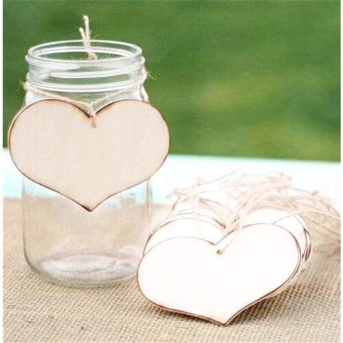 FunPa 300PCS Gift Labels Blank Love Heart Wavy Edge Kraft DIY Paper Labels Hanging Labels For DIY Crafts Decoration Party Decor