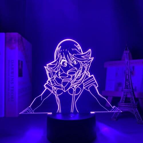 Kill La Kill Ryuko Matoi Anime Led Light for Bedroom Decor Nightlight Kids Birthday Gift Manga Night Light Room Table 3d Lamp