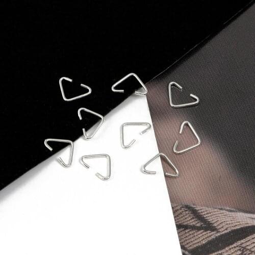20pcs 6x10mm Triangle Loops Jump Rings Split Rings Jewelry Connector Findings Accessories for Jewelry Making