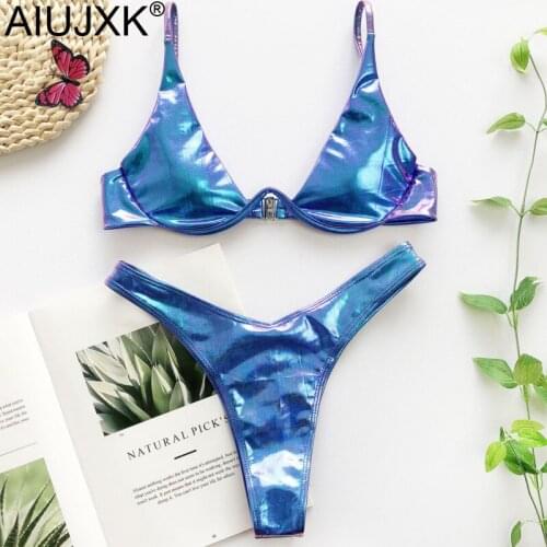 AIUJXK New Arrival 2021 Summer Push Biquini Women Lingerie Set Beach Wear Sexy Brazilian 2 Piece Swimsuit Ladies Bra And Panty