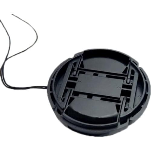1PC 55mm Lens Cap Center Pinch Snap-on cap cover Lens Cap With Rope For All Lenses Camera Accessories