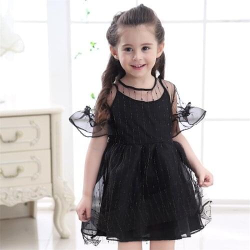 Summer Girl Dress Net Gauze Poncho Baby Princess Dress Fashion 2-8 Year Children Clothing Kids Party Wedding Dresses for Girls