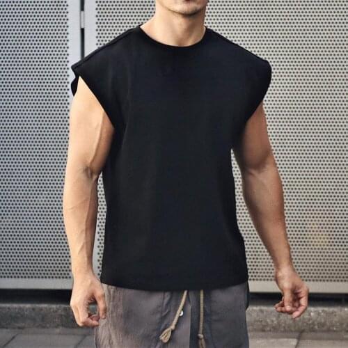 Bodybuilding Undershirt Fitness Tank Tops Mens Shirt Sleeveless Tank Top Solid Gym Stringer Muscle Vest Workout Fashion Sports