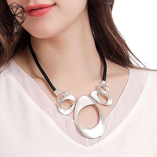 Korean Fashion Neck Chokers Necklace Geometric Suspension Pendant for Women Costume Hanging Jewelry Accessories Free Shipping