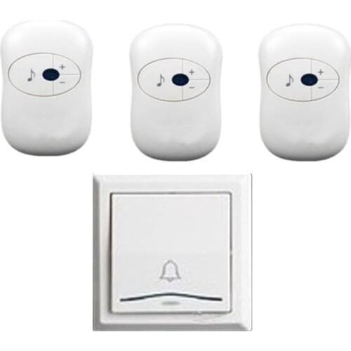 1 emitter+3 receivers doorbell Waterproof 280m work wireless doorbell,wireless door chime,wireless bell, 36 melodies door bell