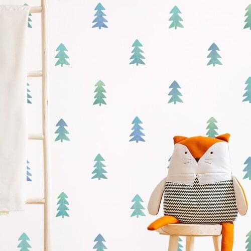 Nordic Small Tree Wall Stickers Bedroom Living Room Wall Decoration Kids Room Decor Teen Aesthetic DIY Wallpaper